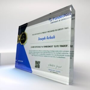 ACRYLIC PROP FIRM CERTIFICATE PLAQUE
